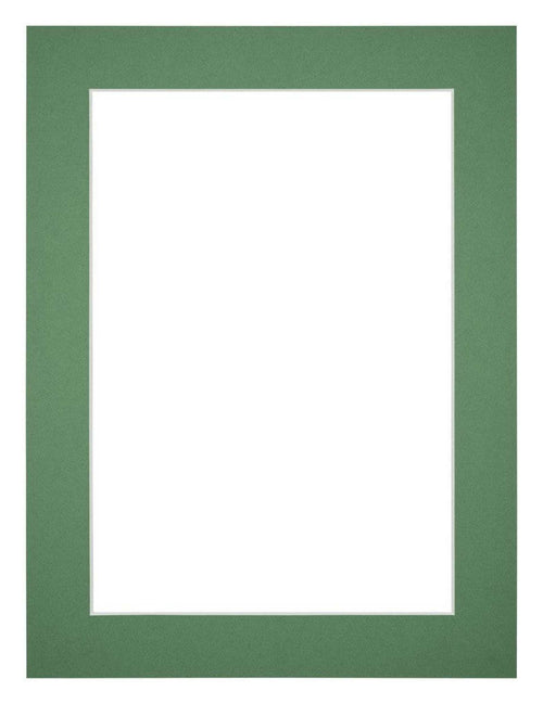 Passe Partout 45x60cm Karton Groen Bos Rand 4cm Recht Voorzijde | Yourdecoration.be