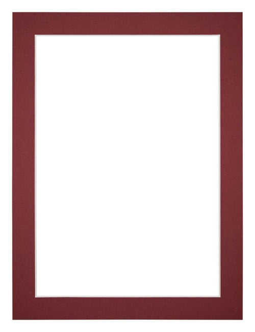 Passe Partout 60x80cm Karton Wijnrood Rand 3cm Recht Voorzijde | Yourdecoration.be