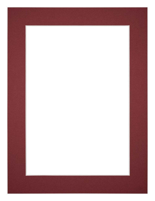 Passe Partout 45x60cm Karton Wijnrood Rand 4cm Recht Voorzijde | Yourdecoration.be