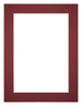 Passe Partout 45x60cm Karton Wijnrood Rand 4cm Recht Voorzijde | Yourdecoration.be