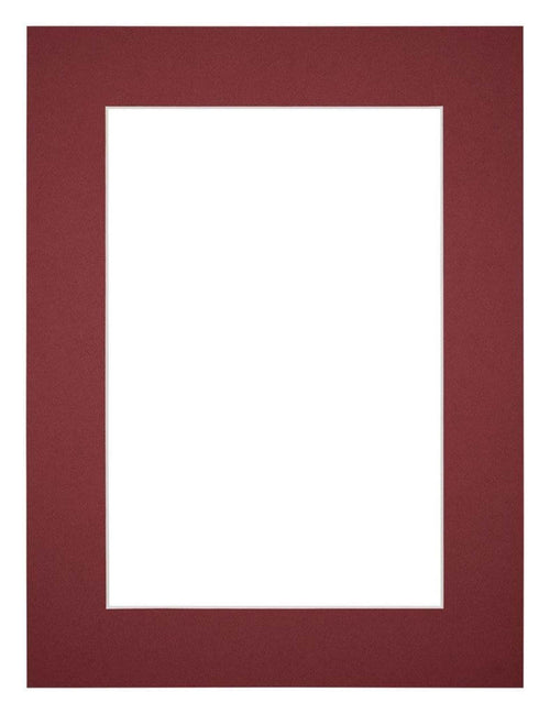 Passe Partout 60x80cm Karton Wijnrood Rand 5cm Recht Voorzijde | Yourdecoration.be