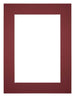 Passe Partout 60x80cm Karton Wijnrood Rand 5cm Recht Voorzijde | Yourdecoration.be