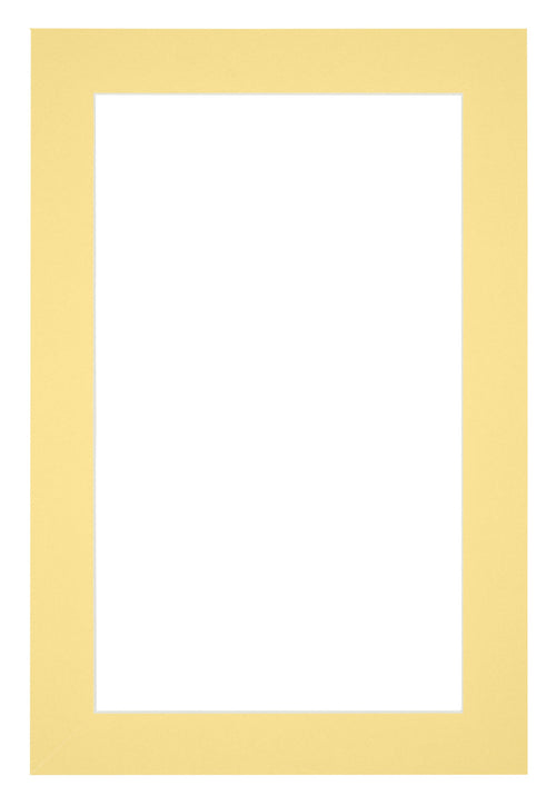 Passe Partout 62x93cm Karton Geel Rand 4cm Recht Voorzijde | Yourdecoration.be