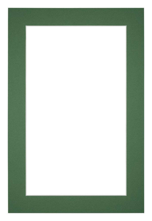 Passe Partout 62x93cm Karton Groen Bos Rand 4cm Recht Voorzijde | Yourdecoration.be