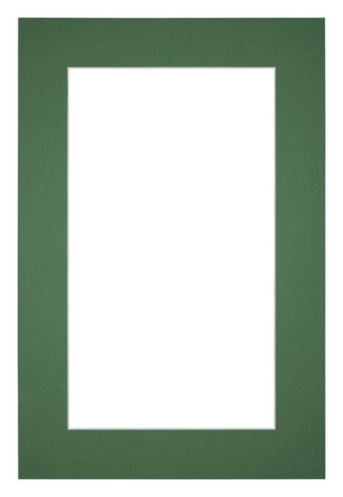 Passe Partout 62x93cm Karton Groen Bos Rand 5cm Recht Voorzijde | Yourdecoration.be