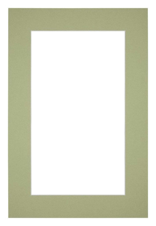 Passe Partout 62x93cm Karton Mintgroen Rand 5cm Recht Voorzijde | Yourdecoration.nl