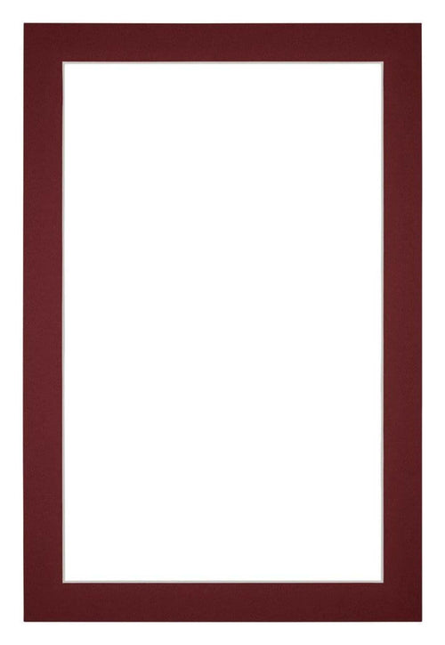 Passe Partout 60x90cm Karton Wijnrood Rand 3cm Recht Voorzijde | Yourdecoration.be