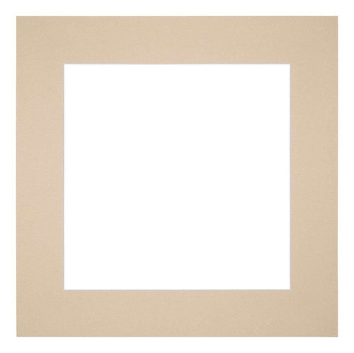 Passe Partout 25x25cm Karton Beige Rand 6cm Recht Voorzijde | Yourdecoration.be