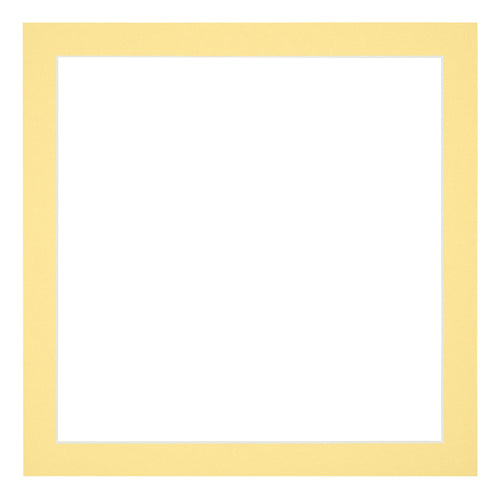 Passe Partout 30x30cm Karton Geel Rand 3cm Recht Voorzijde | Yourdecoration.be