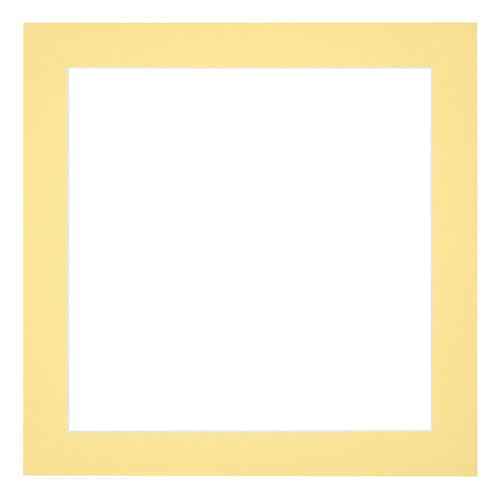Passe Partout 20x20cm Karton Geel Rand 4cm Recht Voorzijde | Yourdecoration.be