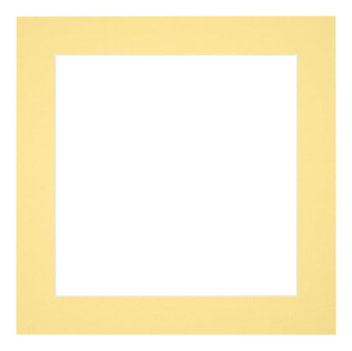 Passe Partout 30x30cm Karton Geel Rand 5cm Recht Voorzijde | Yourdecoration.be