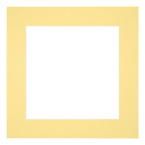 Passe Partout 40x40cm Karton Geel Rand 6cm Recht Voorzijde | Yourdecoration.be