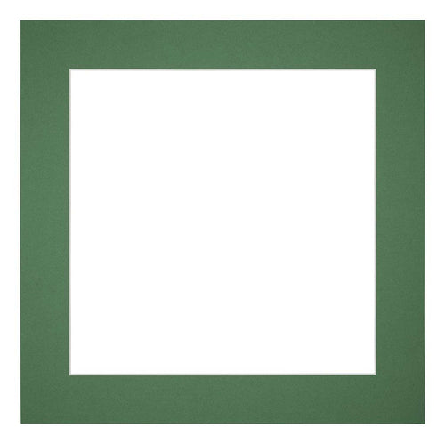 Passe Partout 40x40cm Karton Groen Bos Rand 5cm Recht Voorzijde | Yourdecoration.be