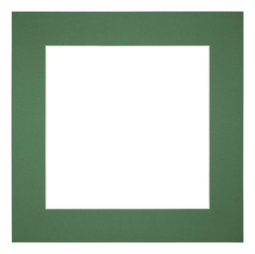 Passe Partout 30x30cm Karton Groen Bos Rand 6cm Recht Voorzijde | Yourdecoration.be
