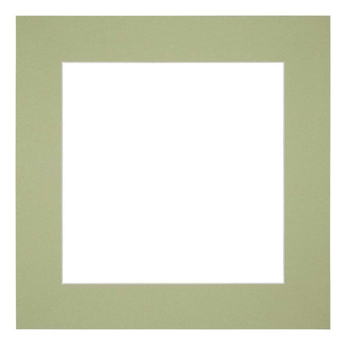 Passe Partout 25x25cm Karton Mintgroen Rand 6cm Recht Voorzijde | Yourdecoration.be