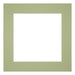 Passe Partout 25x25cm Karton Mintgroen Rand 6cm Recht Voorzijde | Yourdecoration.be