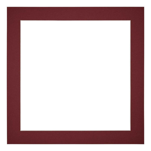 Passe Partout 20x20cm Karton Wijnrood Rand 4cm Recht Voorzijde | Yourdecoration.be