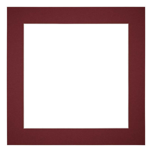 Passe Partout 60x60cm Karton Wijnrood Rand 5cm Recht Voorzijde | Yourdecoration.be