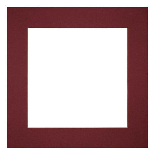 Passe Partout 25x25cm Karton Wijnrood Rand 6cm Recht Voorzijde | Yourdecoration.be