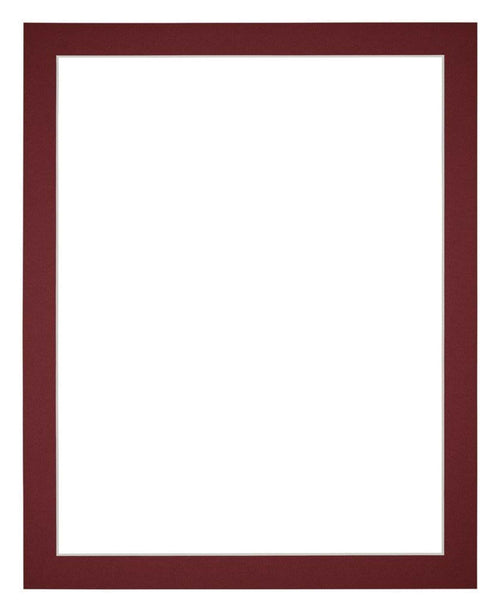Passe Partout 35x45cm Karton Wijnrood Rand 3cm Recht Voorzijde | Yourdecoration.be