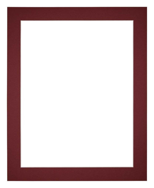 Passe Partout 20x25cm Karton Wijnrood Rand 4cm Recht Voorzijde | Yourdecoration.be