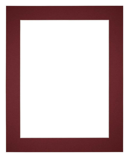 Passe Partout 40x50cm Karton Wijnrood Rand 5cm Recht Voorzijde | Yourdecoration.be