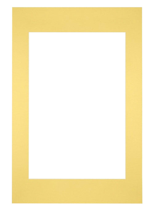 Passe Partout 40x60cm Karton Geel Rand Recht   Voorzijde | Yourdecoration.be