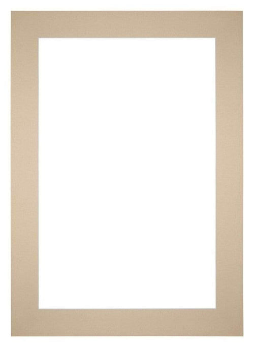 Passe Partout 25x35cm Karton Beige Rand 6cm Recht Voorzijde | Yourdecoration.be
