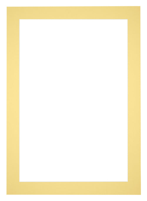 Passe Partout 35x50cm Karton Geel Rand 5cm Recht Voorzijde | Yourdecoration.be