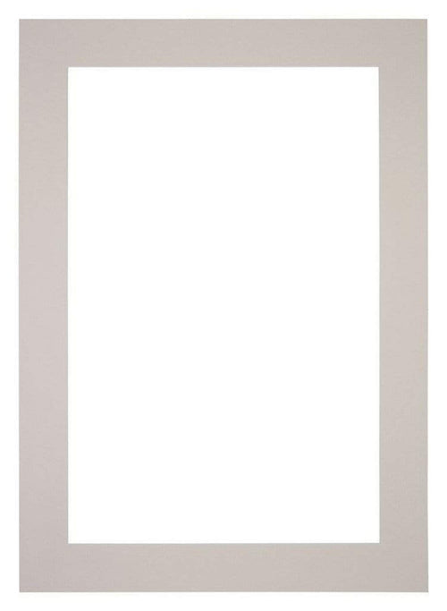 Passe Partout 25x35cm Karton Grijs Graniet Rand 6cm Recht Voorzijde | Yourdecoration.be