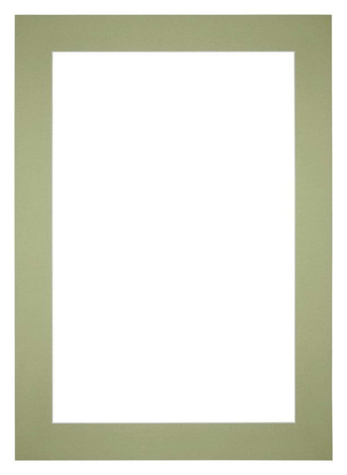 Passe Partout 25x35cm Karton Mintgroen Rand 6cm Recht Voorzijde | Yourdecoration.be