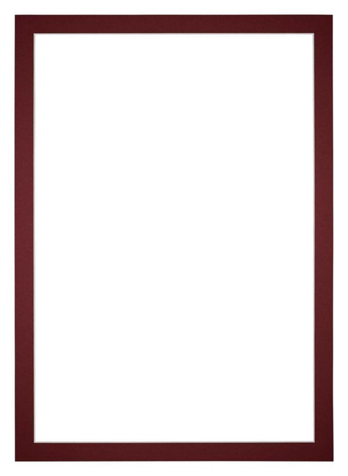 Passe Partout 70x100cm Karton Wijnrood Rand 3cm Recht Voorzijde | Yourdecoration.be