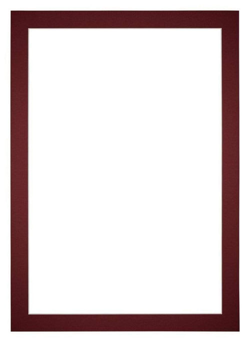 Passe Partout 70x100cm Karton Wijnrood Rand 4cm Recht Voorzijde | Yourdecoration.be