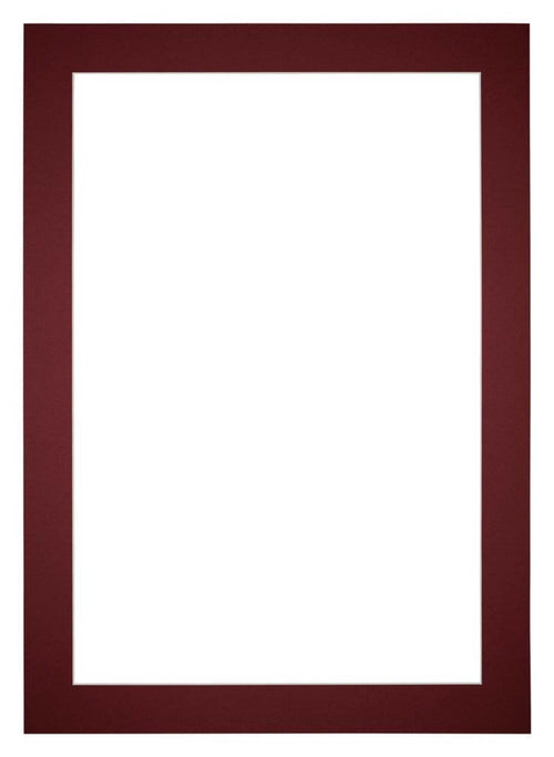 Passe Partout 35x50cm Karton Wijnrood Rand 5cm Recht Voorzijde | Yourdecoration.be