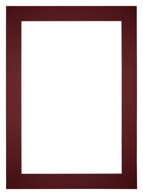 Passe Partout 25x35cm Karton Wijnrood Rand 6cm Recht Voorzijde | Yourdecoration.be