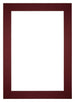 Passe Partout 25x35cm Karton Wijnrood Rand 6cm Recht Voorzijde | Yourdecoration.be