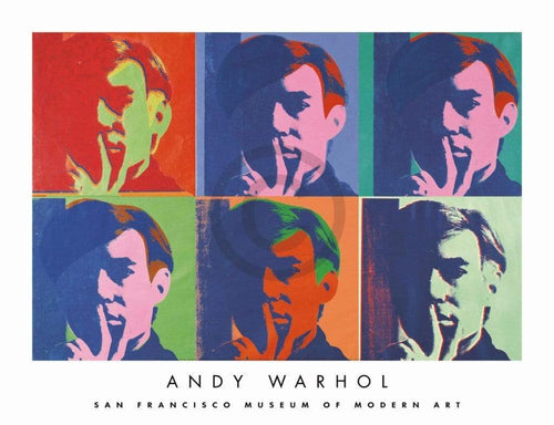 Andy Warhol A Set of Six Self Portraits Kunstdruk 86x66cm | Yourdecoration.be