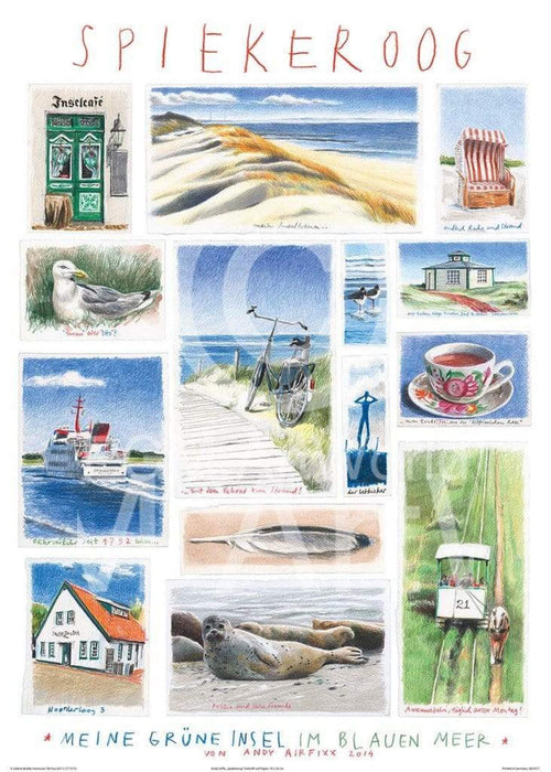 Andy Airfixx Spiekeroog Kunstdruk 50x70cm | Yourdecoration.be