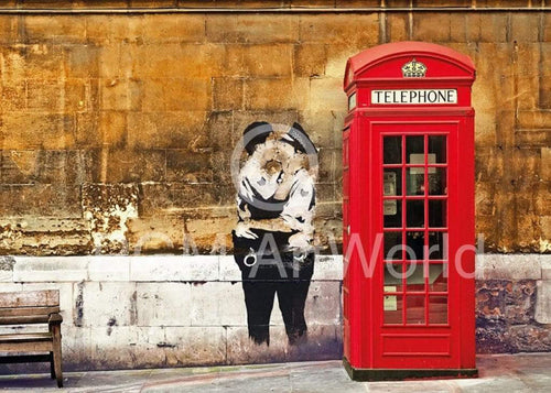 Edition Street Red Telephone Box Kunstdruk 50x70cm | Yourdecoration.be