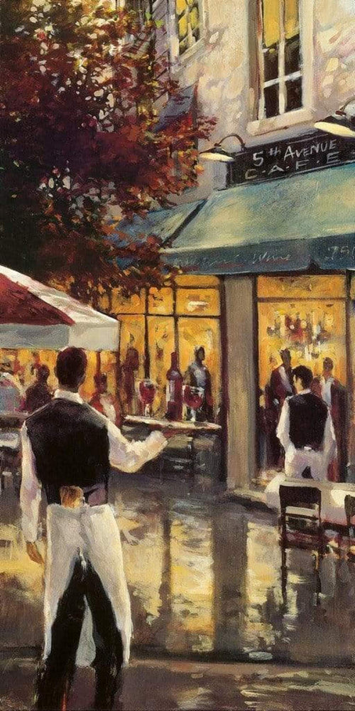 Brent Heighton 5th Ave Cafe Kunstdruk 40x80cm | Yourdecoration.be