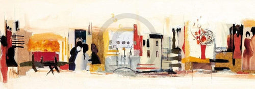 Celina Bonciani Begegnungen III Kunstdruk 100x35cm | Yourdecoration.be