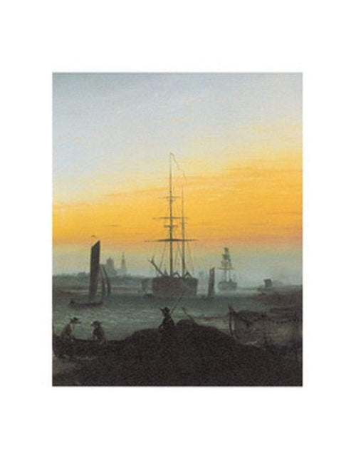 Caspar David Friedrich Der Greifswalder Hafen Kunstdruk 70x90cm | Yourdecoration.be