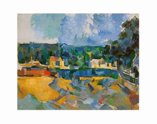 Paul Cézanne   Uferlandschaft Kunstdruk 71x56cm | Yourdecoration.be