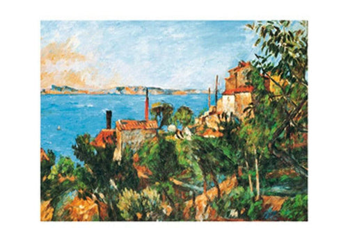 Paul Cézanne   La Mer a l'Estaque Kunstdruk 30x30cm | Yourdecoration.be