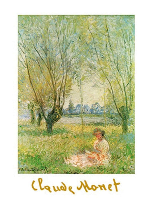 Claude Monet Donna sotto i salici Kunstdruk 60x80cm | Yourdecoration.be