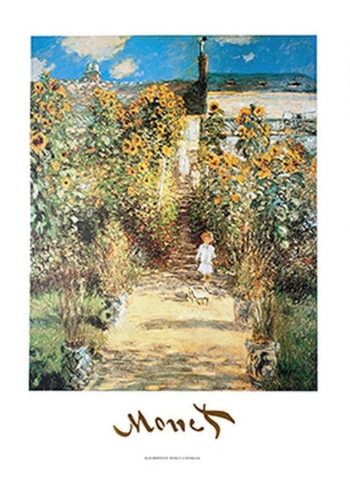 Claude Monet The Monet's Garden at Vétheuil Kunstdruk 50x70cm | Yourdecoration.be