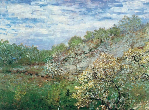 Claude Monet Bäume in Blüte Kunstdruk 80x60cm | Yourdecoration.be