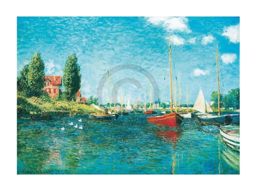 Claude Monet Red Boats Kunstdruk 80x60cm | Yourdecoration.be