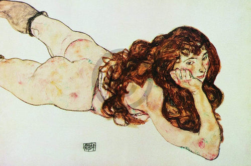 Egon Schiele Nudo di ragazza Kunstdruk 90x60cm | Yourdecoration.be