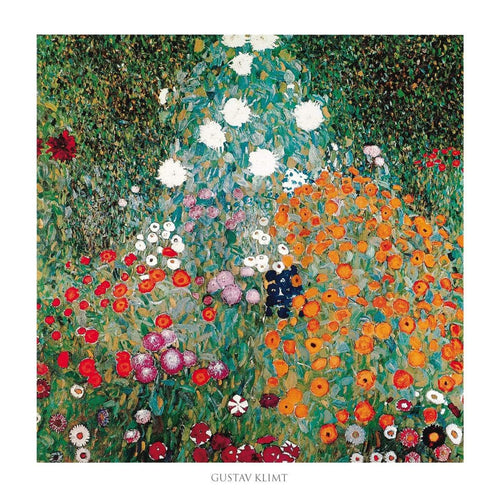 Gustav Klimt Giardino fiorito Kunstdruk 70x70cm | Yourdecoration.be